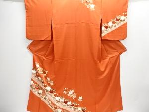 橘模様刺繍訪問着